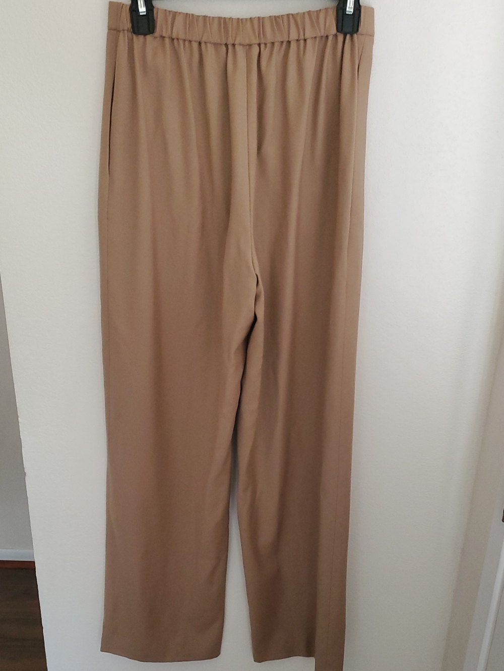 THEORY Clean Straight Pull-On Pants in Palomino Small 100% Virgin Wool NWT - Picture 3 of 12